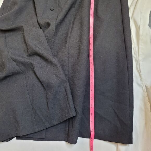 NEW Vintage Laura Ashley black goth velvet cuff long victorian coat jacket 12 - Picture 9 of 11